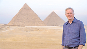 Rick at the pyramid complex at Giza, Egypt
